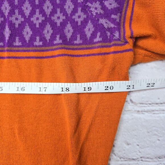 Woolrich Womens Nordic Icelandic Western Cotton Blend Knit Top Size Extra Large - Picture 10 of 11